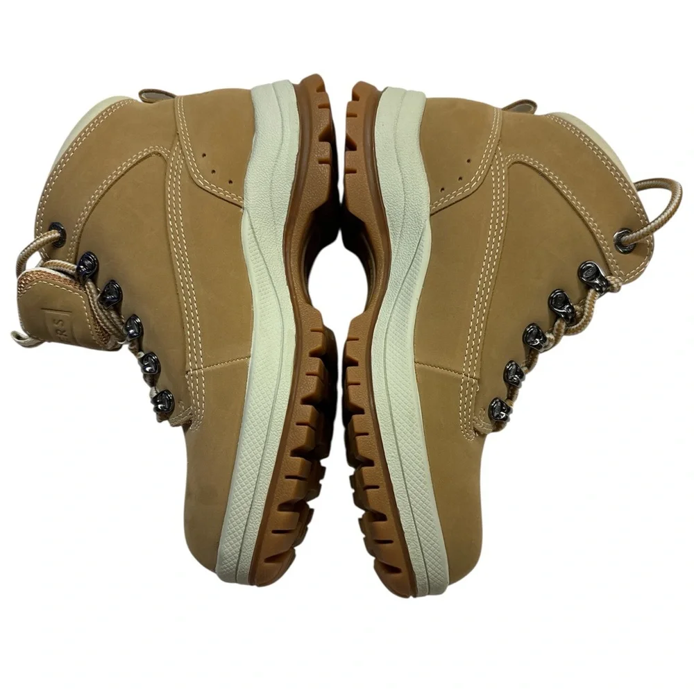 Skechers Synergy Tan & Cream Women’s Hiking Outdoorsy Lace-up Ankle Boots Size 6